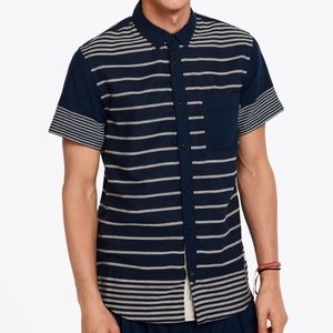 Scotch and Soda Everyday Holiday Navy Stripe Polo Shirt
